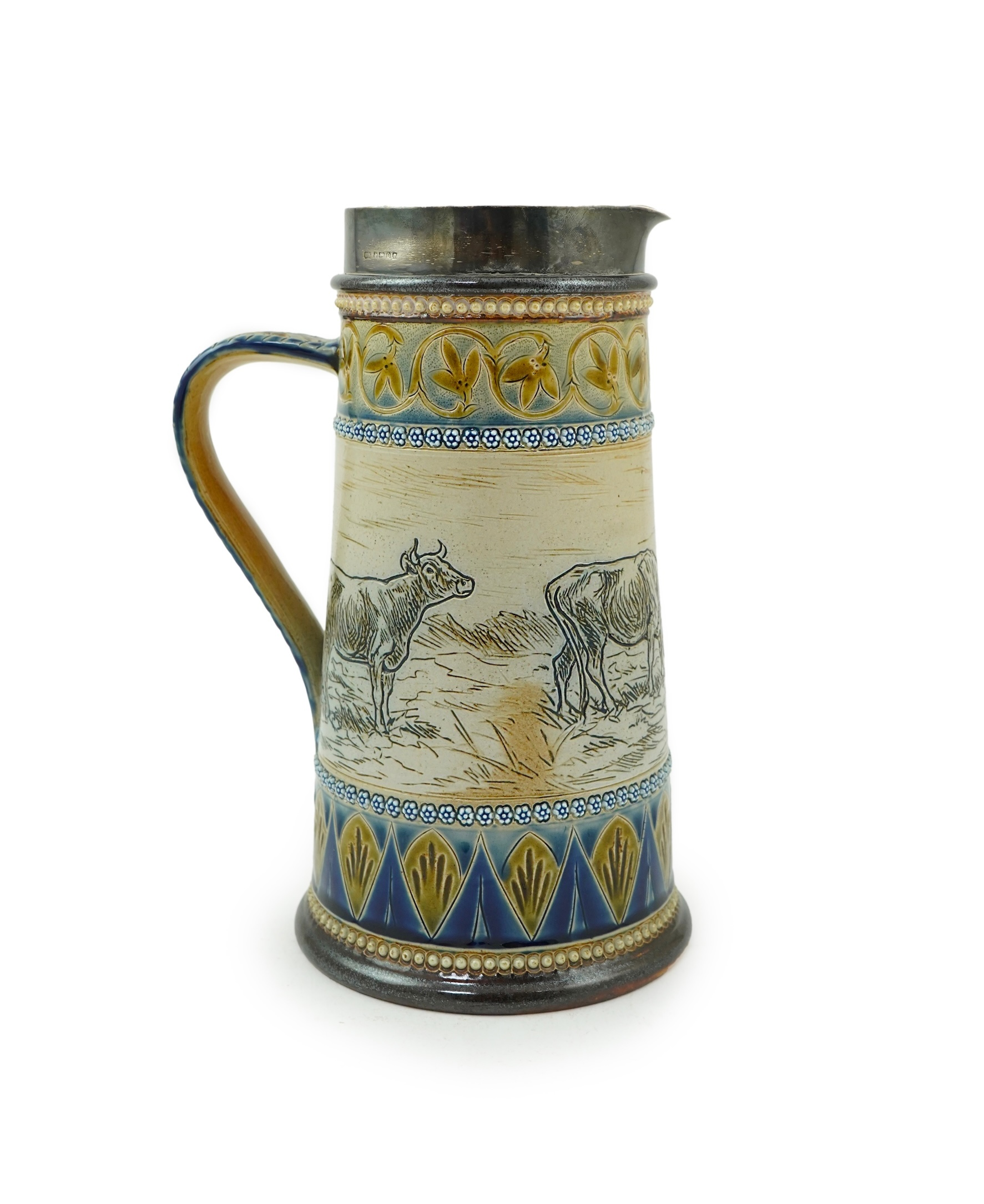 Hannah Barlow for Doulton Lambeth: A stoneware lemonade jug